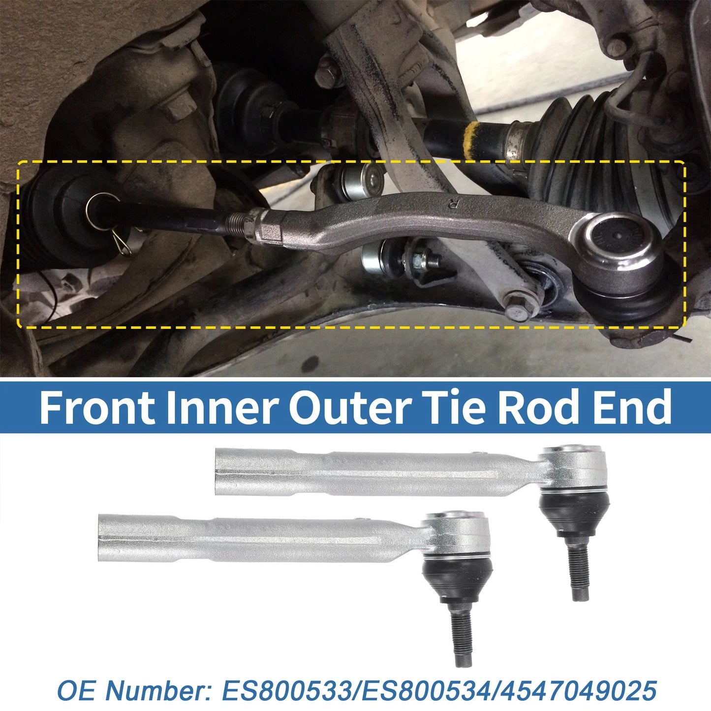 Front Outer Tie Rod End Links for Lexus RX350 RX450h (2007-2022)