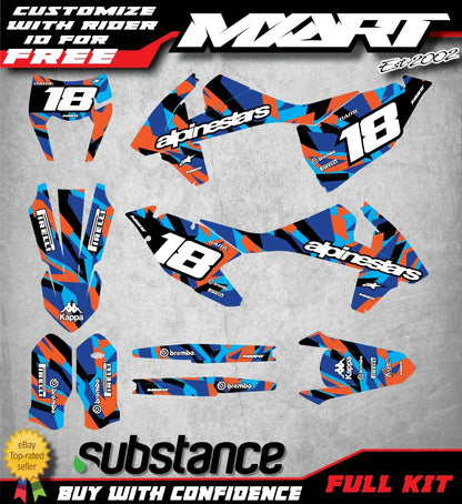 KTM EXC Graphics Kit MIAMI Style Sticker (2017-2019)