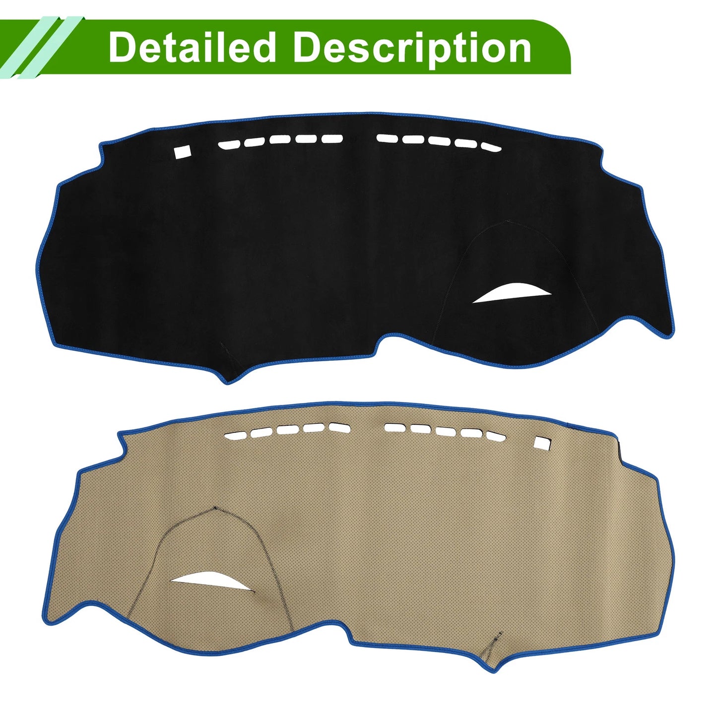 Dashboard Cover Mat for Honda Insight 2009-2014 Sun Protector Pad Black Blue