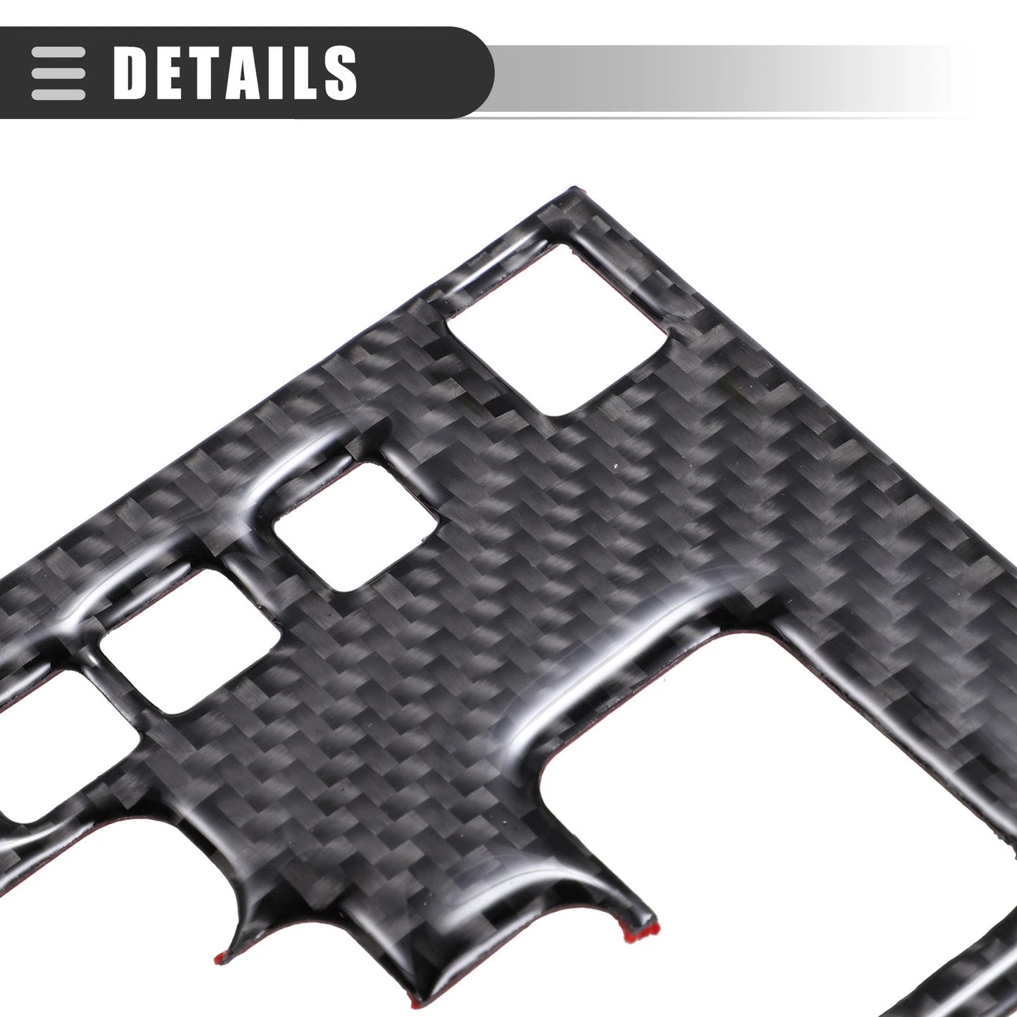 Carbon Fiber & Crystal Epoxy Auto Gear Shift Panel Trim Cover for Toyota