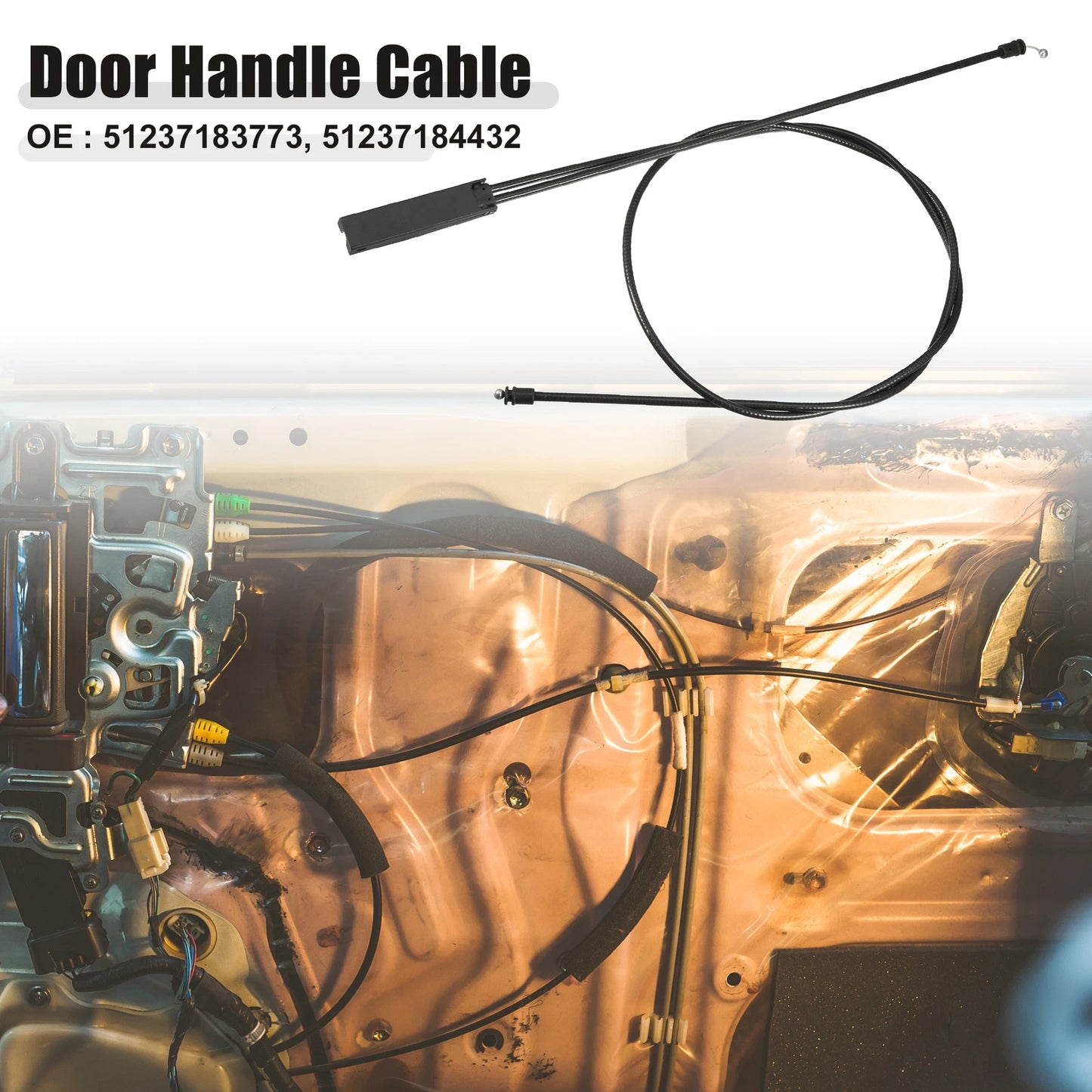 2 x Car Front Hood Release Cables for BMW 328i (2007-2013)
