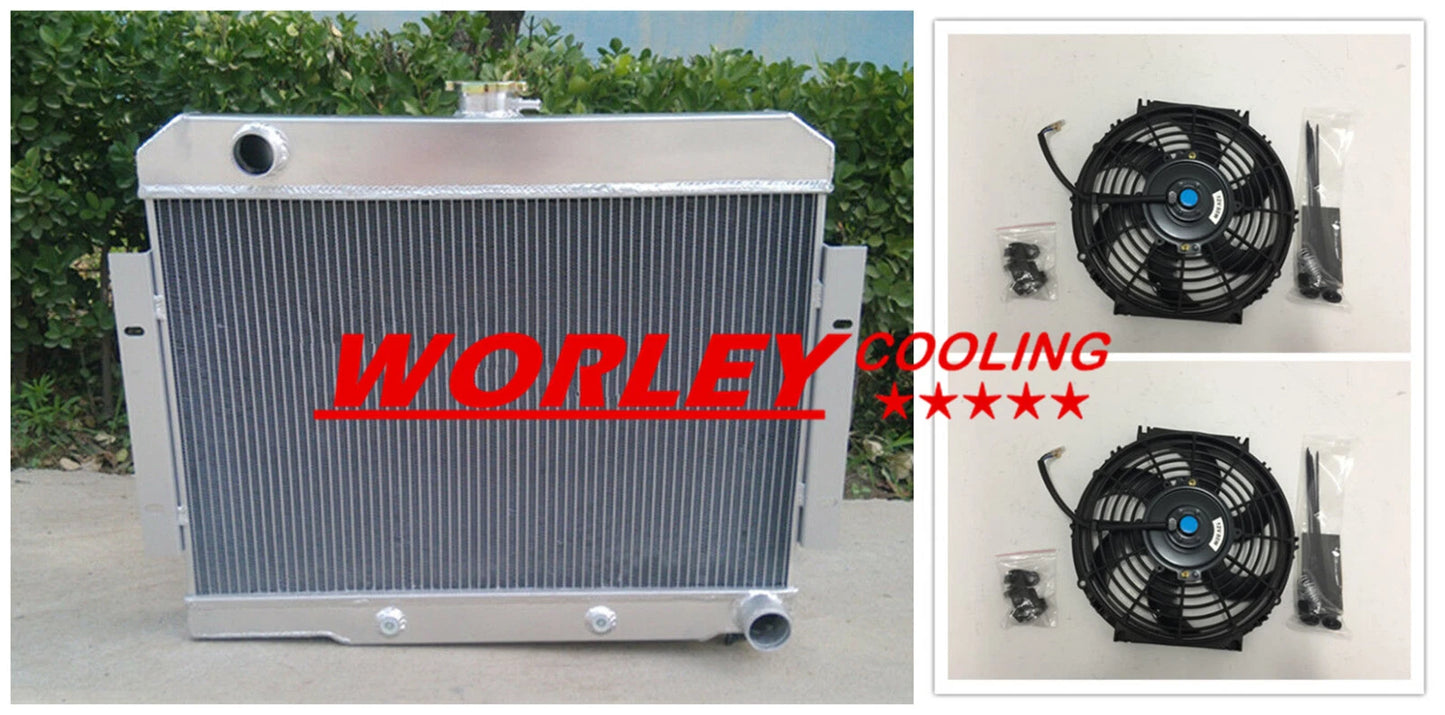 Aluminum Radiator & Fans for Jeep CJ Series (1970-1985)