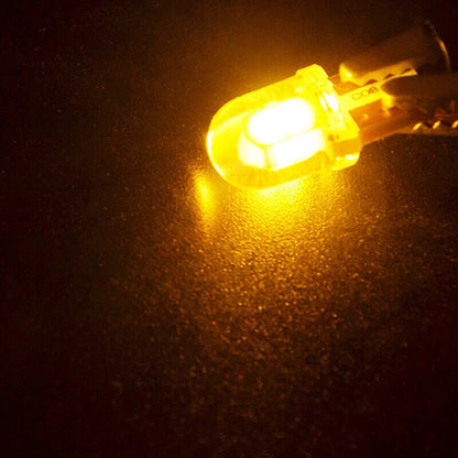 6 x T10 194 168 W5W COB LED Canbus Yellow Car Width Light Bulbs for Various Models