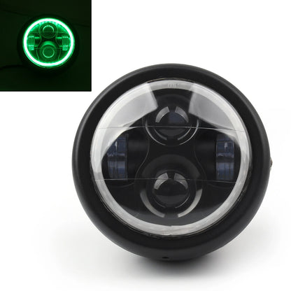 6.5" Headlight Hi/Lo w/ Green Halo for Motorcycle (Universal)