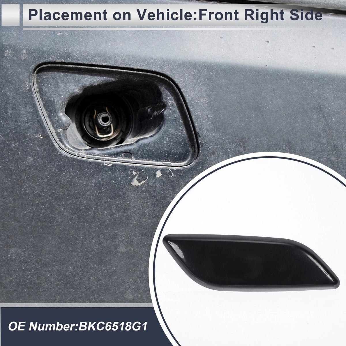 Bumper Headlight Washer Nozzle Cover for Mazda 3 M3 Axela (2004-2013)