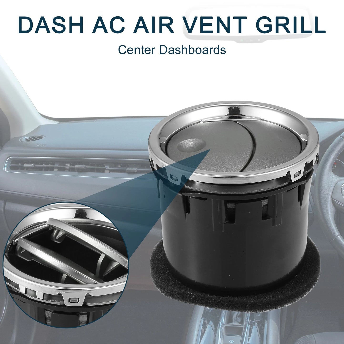Air Vent Panel for Ford F150 2004-2008 Air Conditioning Grille Light Silver Tone