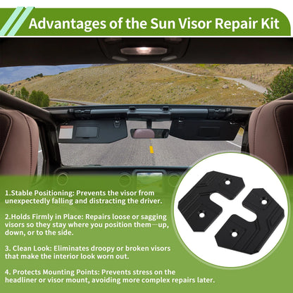 Sun Visor Repair Kit for Jeep Wrangler JK JL (2018)