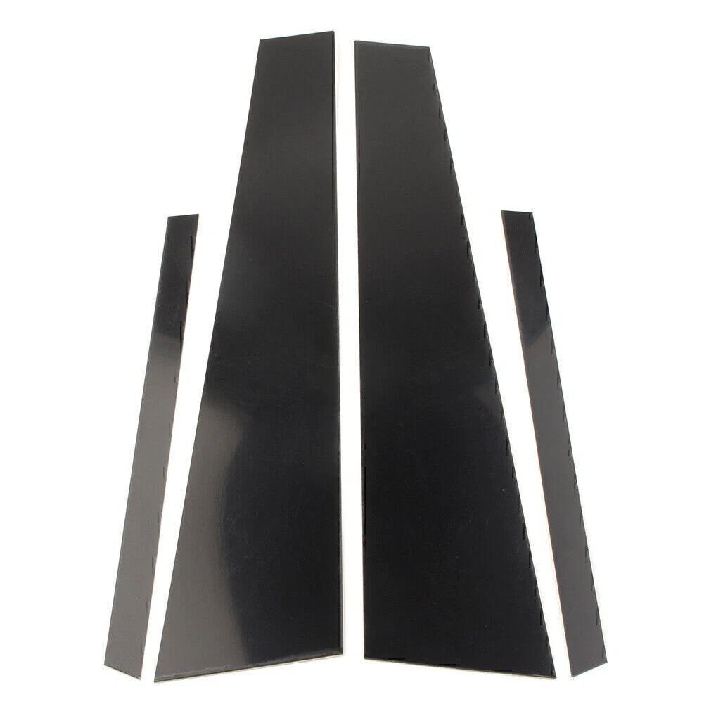 4 x Black Door Trim Pillar Post Covers for VW Jetta (2012-2018)