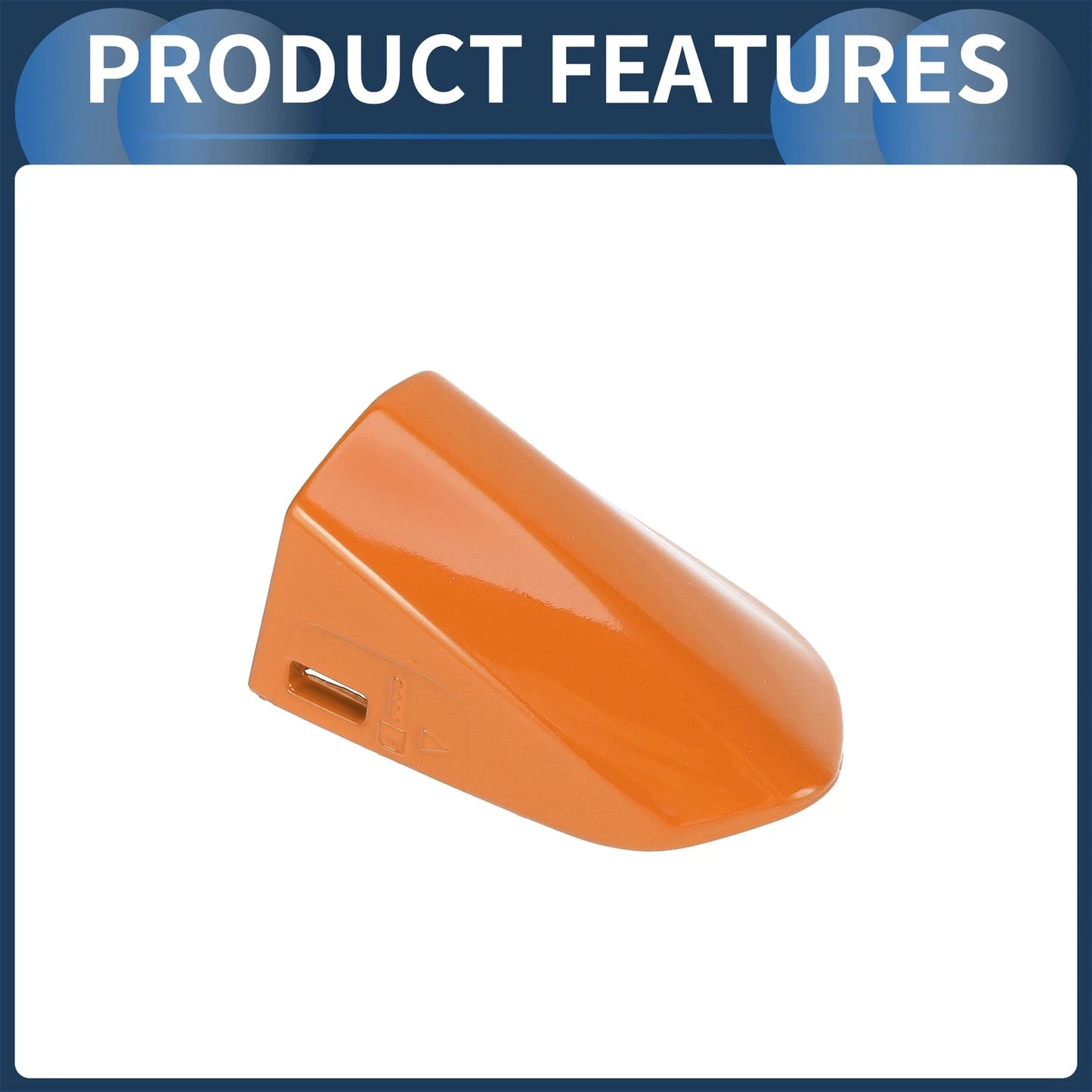 Front Left Door Handle Cover for Ford Mustang (2015-2020) - ABS Orange 1 x