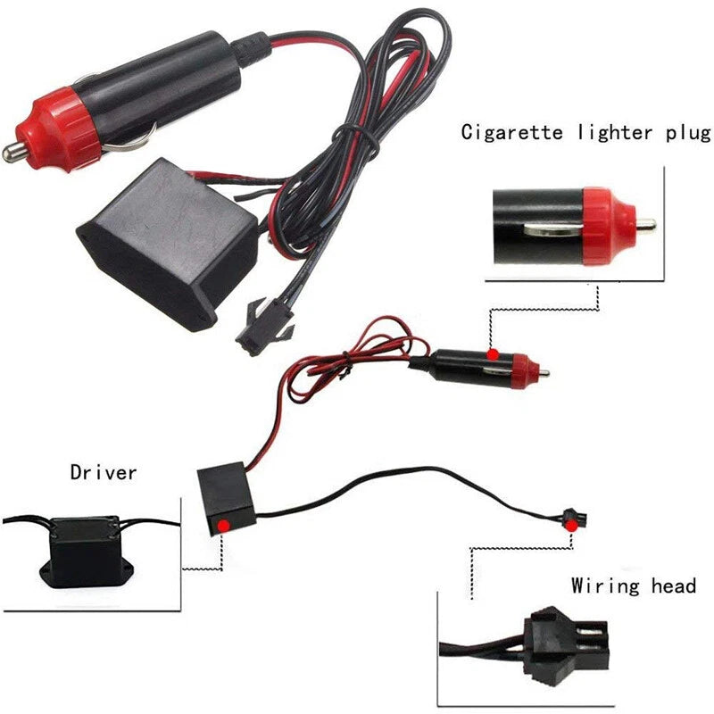 Red Car Interior Neon LED Light Strip for Universal Models (2020-2023)