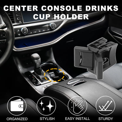 Cup Holder for Toyota Highlander (2014-2019) - Practical Drink Holder Black