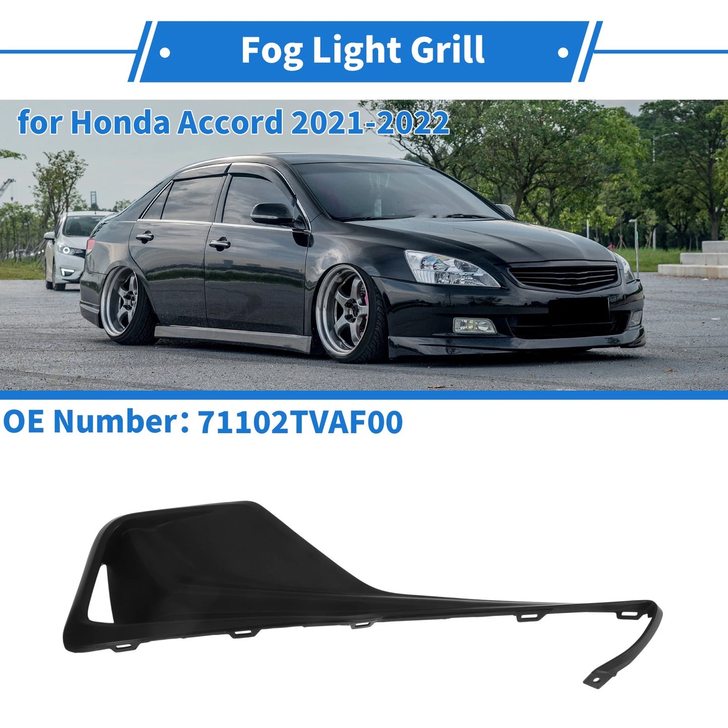 Front Right Fog Light Grill for Honda Accord (2021-2022)