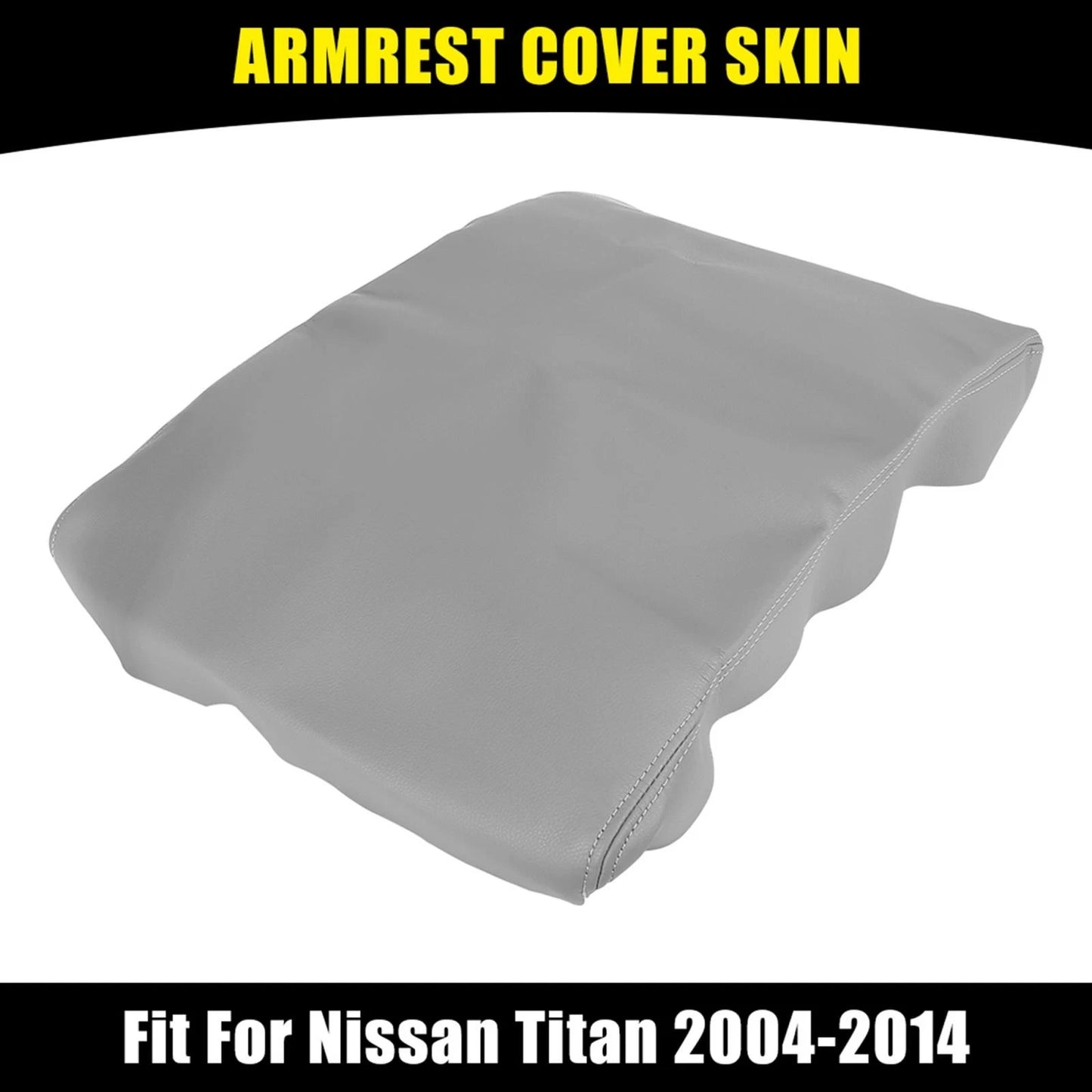 Center Console Lid Armrest Cover for Nissan Titan (2004-2014) Gray