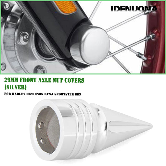 2 x 29mm Front Axle Nut Caps for Harley Davidson Dyna/Sportster