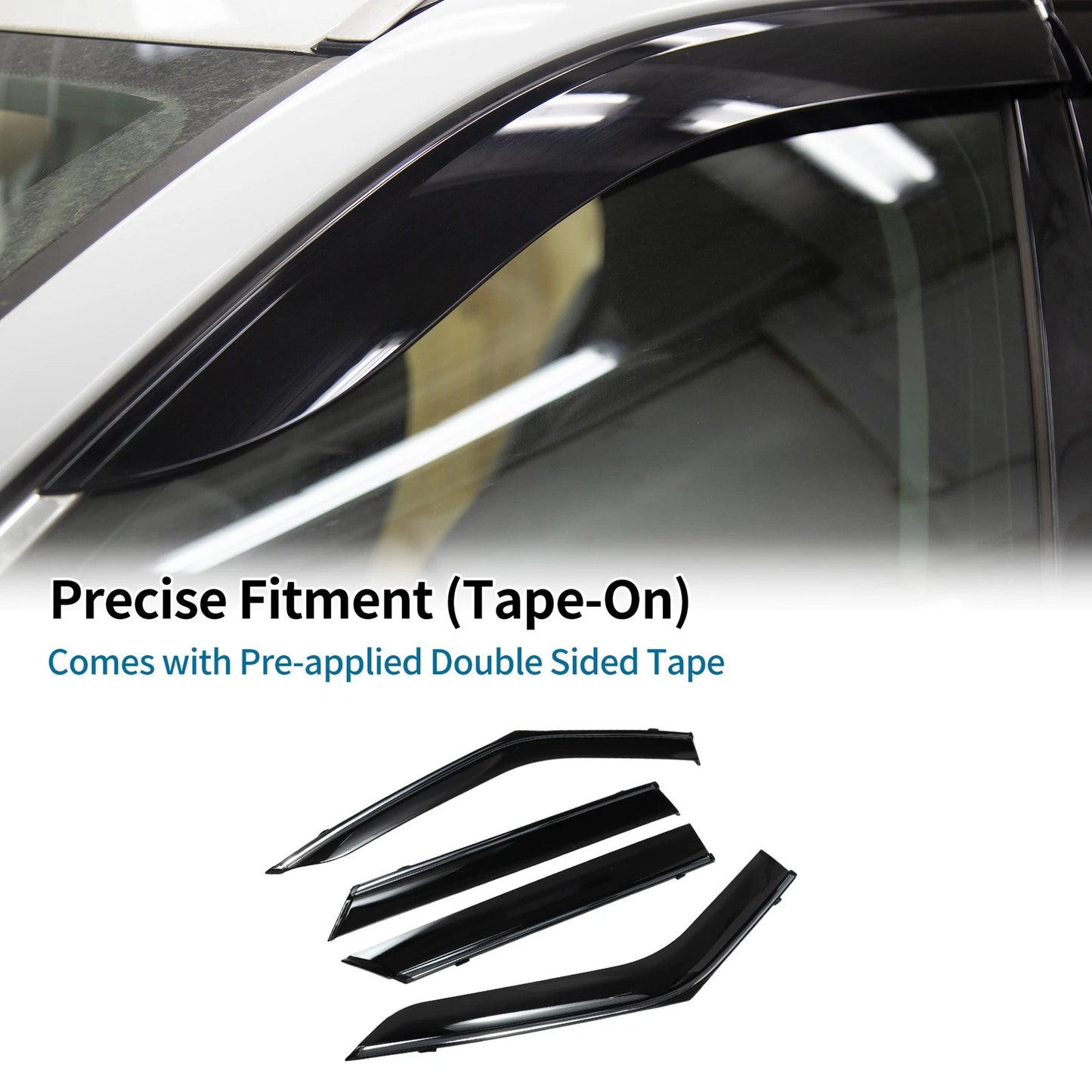 Window Deflectors for Ford Explorer 2020 Side Window Vent Visors Black 1 Set