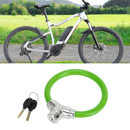 Portable 46cm Anti-Theft Bicycle Lock Mini Ring for Bike - Green