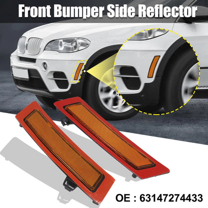 Vehicle Bumper Reflector for BMW XDrive35d XDrive35i Yellow