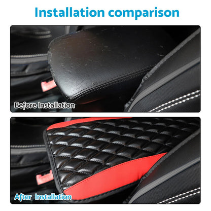 PU Leather Armrest Cushion Cover for Universal Car Center Console Protector