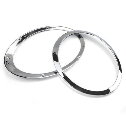 Headlight Trim Ring Covers 2x for Mini Cooper R55 R56 (2007-2015) Chrome