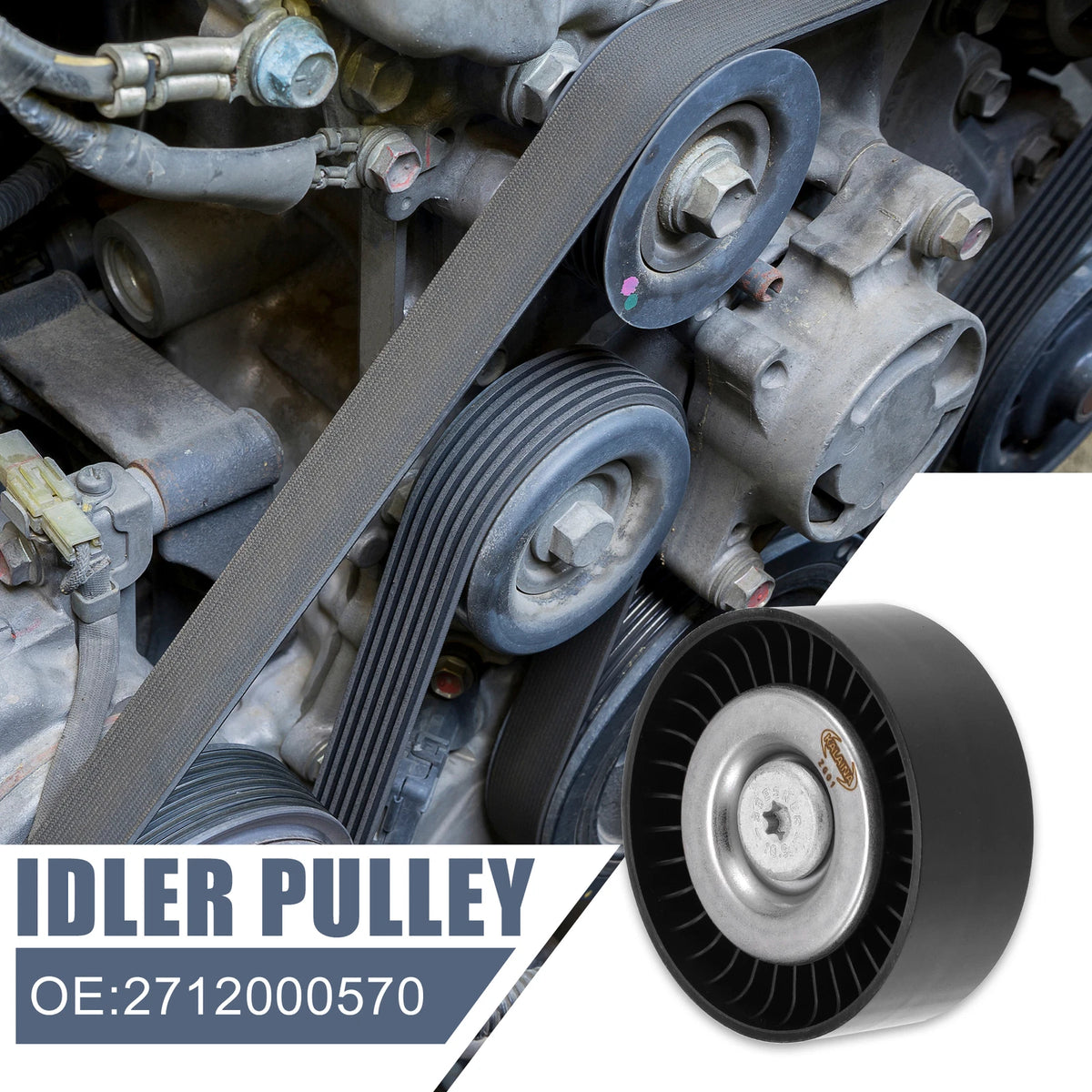 Drive Belt Idler Pulley for Mercedes-Benz C 230 (2003-2007)