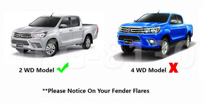 Rear Mud Flaps for Toyota Hilux Revo M70 M80 (2015-2017)