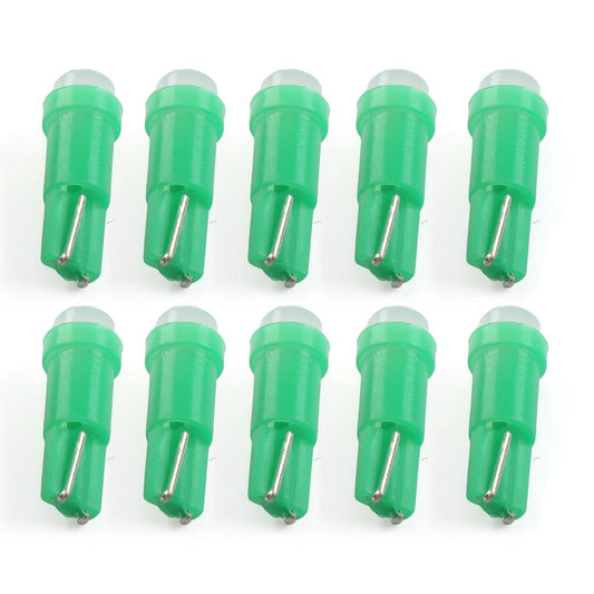 10 x T5 LED Green Dashboard Gauge Bulbs for Car Instrument Lights