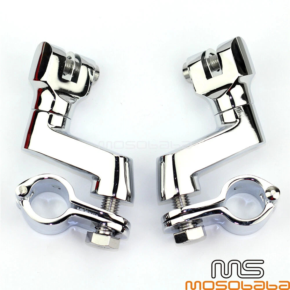 1 x Aluminum Engine Guard Foot Peg Clamps for Harley Cafe Racer
