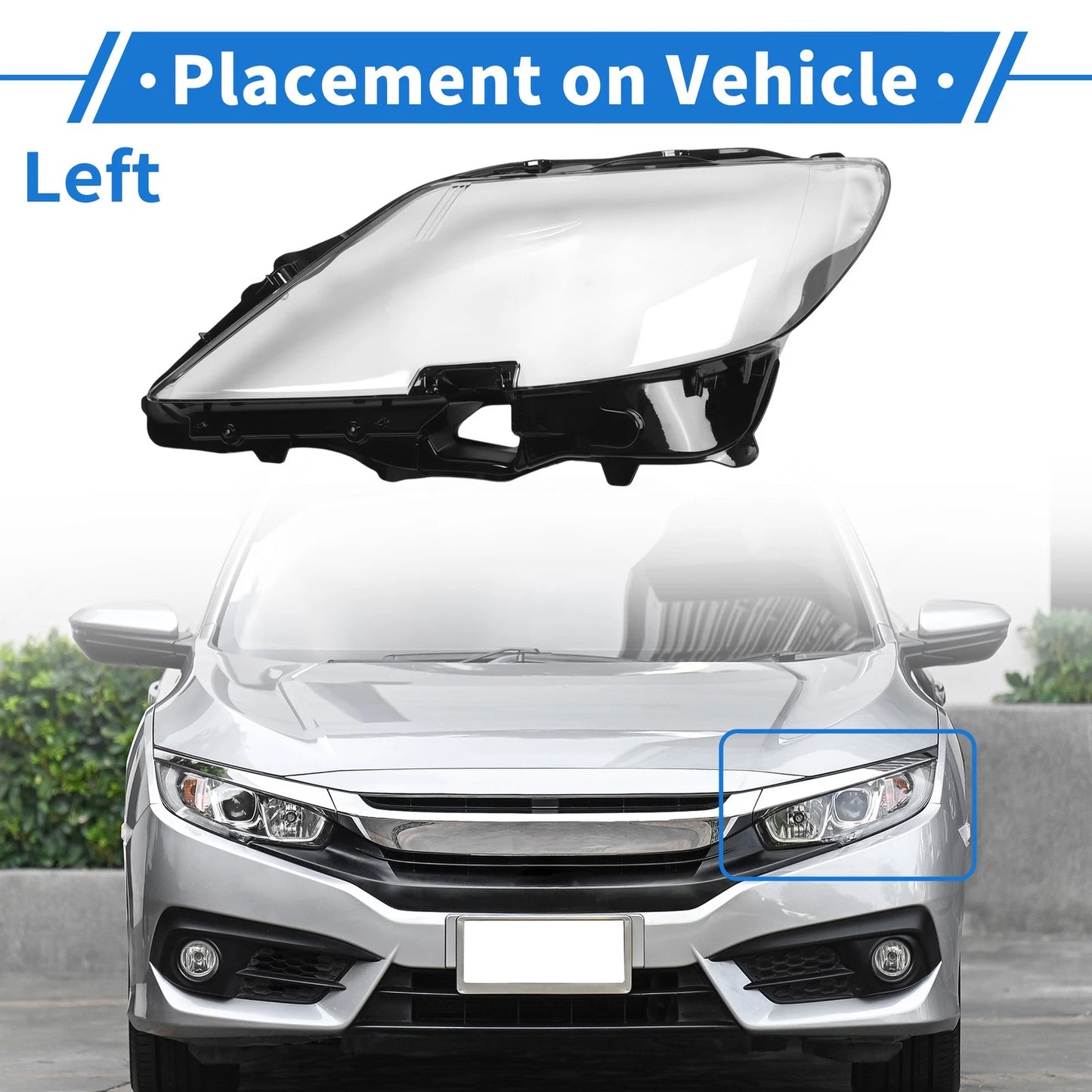 Car Front Left Headlight Lens Cover for Lexus LS460 (2007-2009)