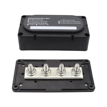 4-Way Busbar Terminal Block M10/M8 for Cars/RVs/Yachts/Boats