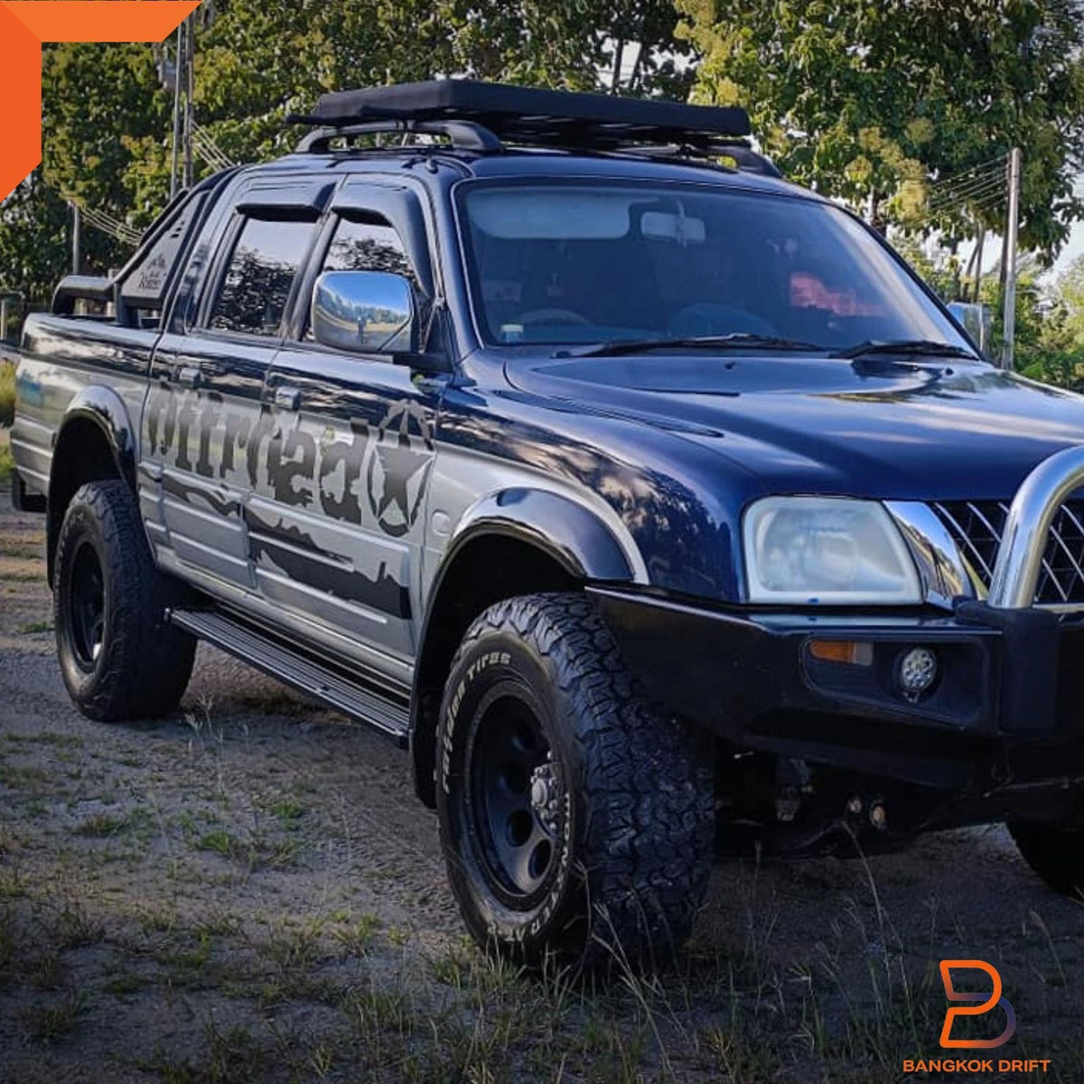 Slim Door Visors for Mitsubishi Triton MK 4-Door Ute (1996-2006)