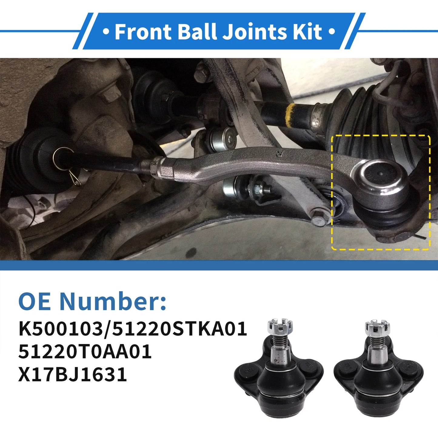 Front Lower Ball Joints for Acura RDX (2007-2018)