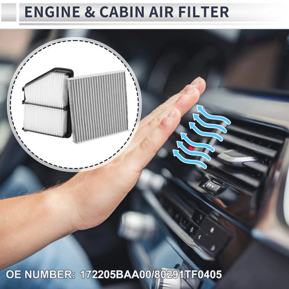 Cabin Air Filter Combo for Honda Civic 1.5L 2.0L (2016-2024)
