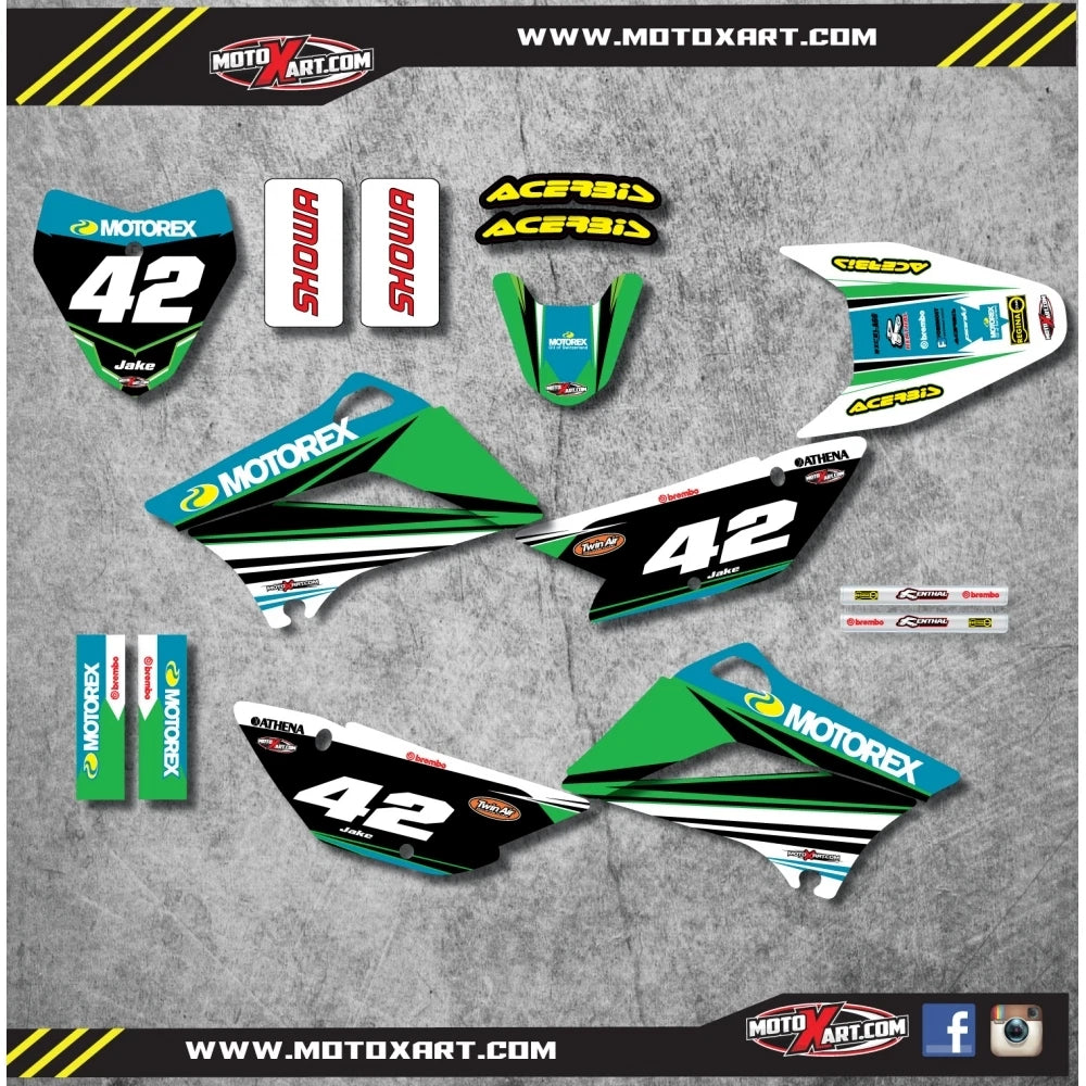 Custom Graphic Kit for Kawasaki KLX 110 (2010-2021) - STRIKE STYLE Decals