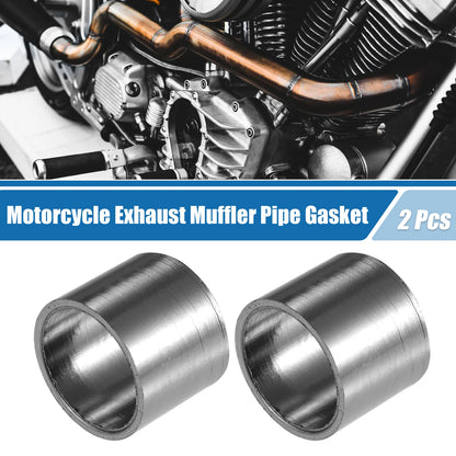 2 x Exhaust Muffler Pipe Gasket 32mm ID Silencer Connector for Motorcycle