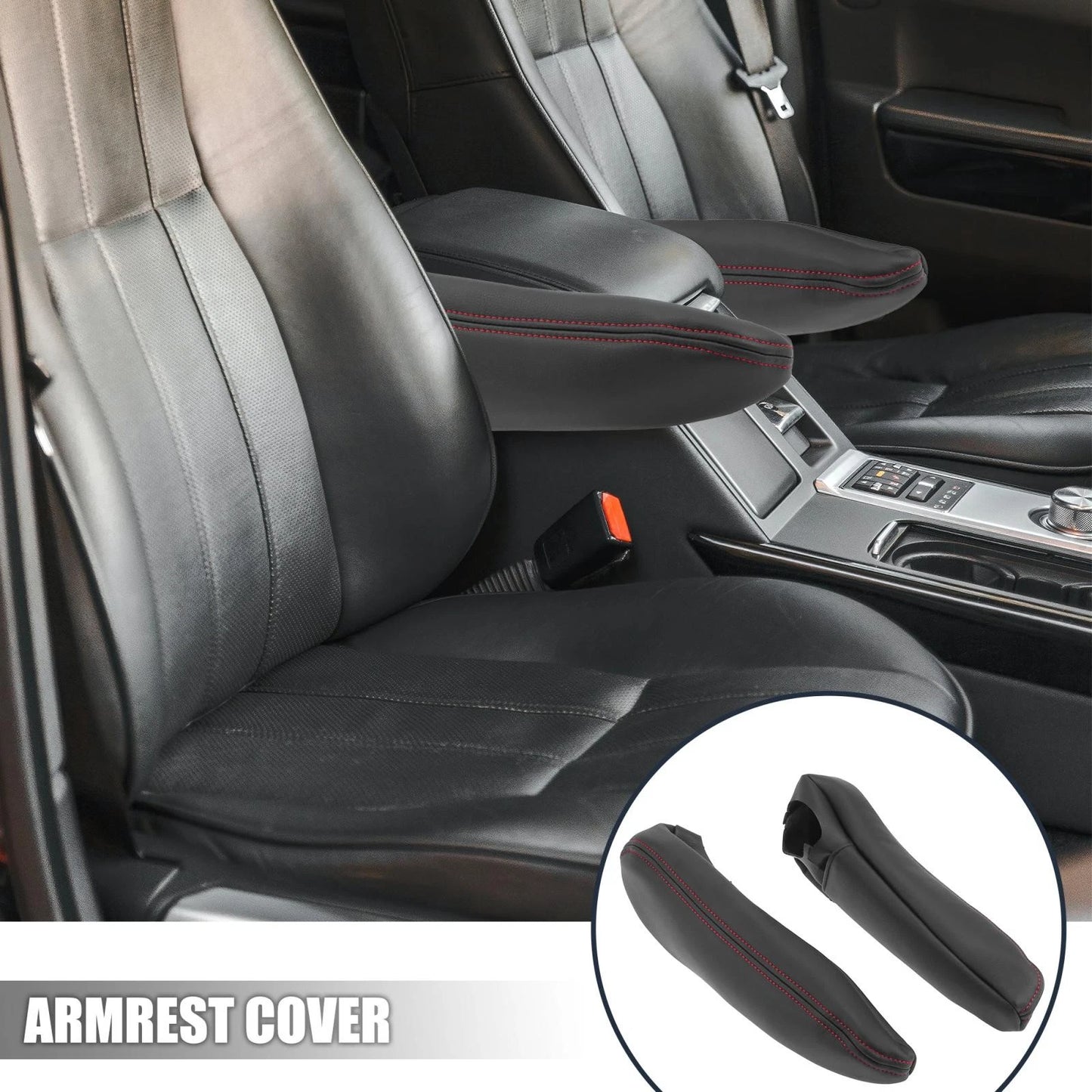 Black Front Seat Armrest Cover  for Toyota Sienna (2005-2010)