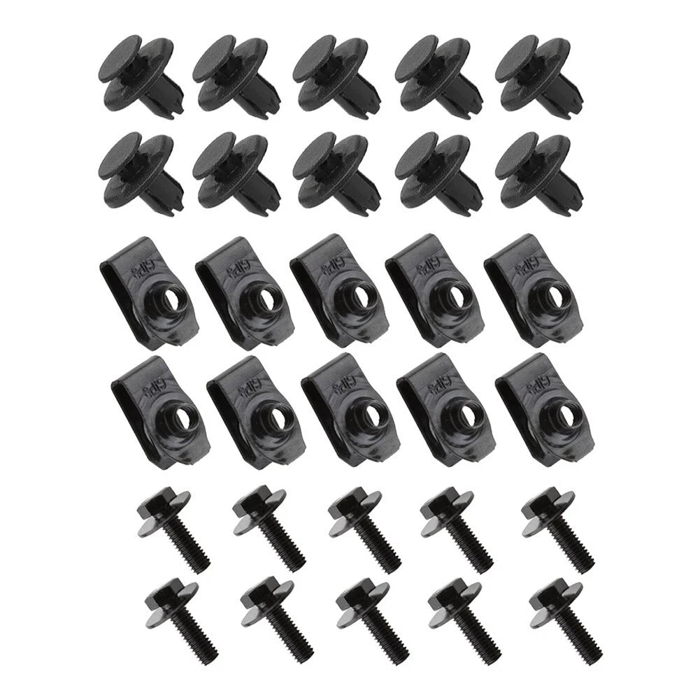 30 Engine Undertray Cover Clips for Nissan Qashqai (2007–2024)