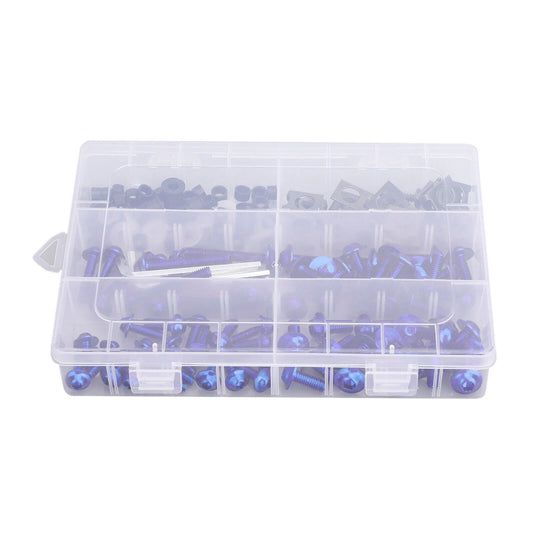 177 Pcs M5/M6 Fairing Screws Blue Bolts Trim for F3