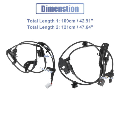 1 Set Front Rear Left Right ABS Wheel Speed Sensor for Toyota RAV4 (2014-2018)