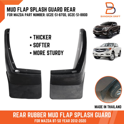 Rear Mud Flaps for Mazda BT-50 Hi-Rider 4x4 (2012-2020)