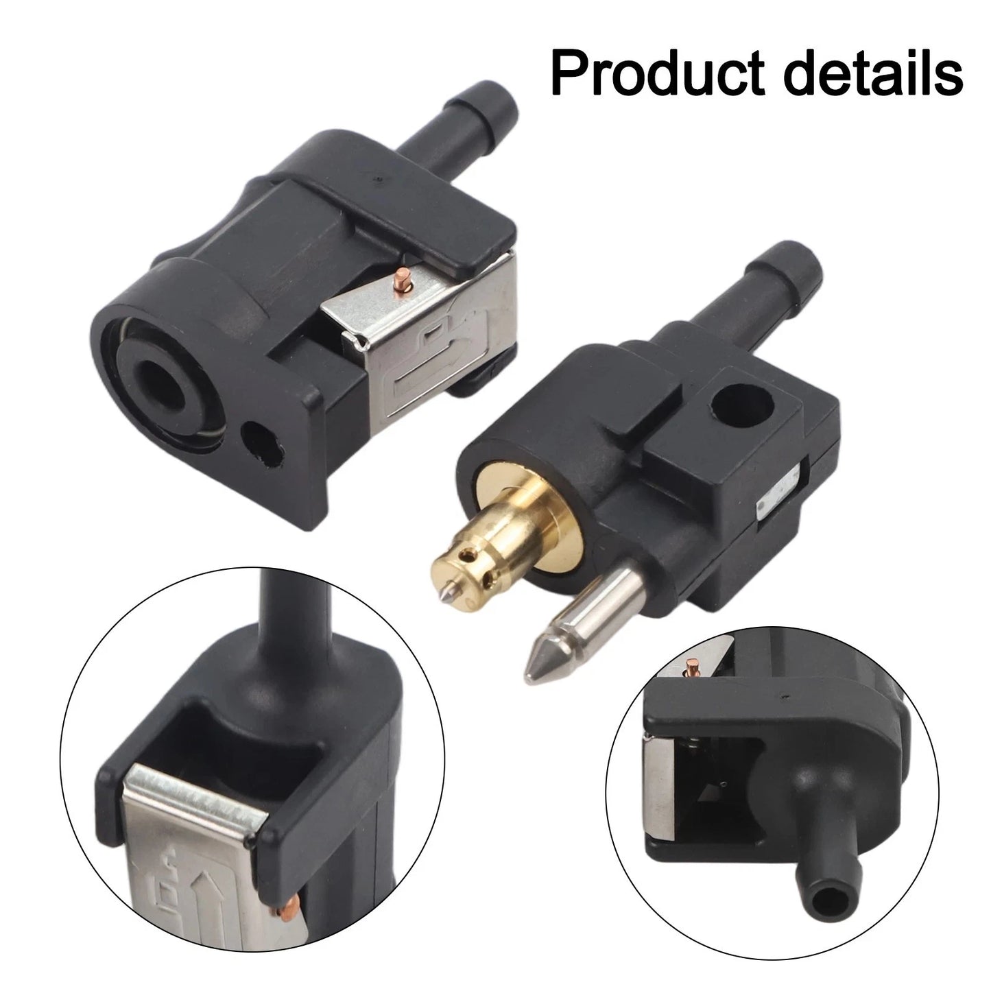 2 x Fuel Line Connector for Outboard Motor Engine Male & Female