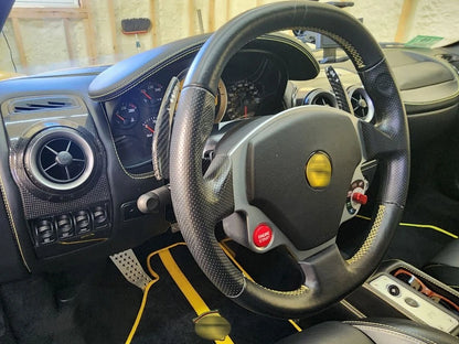 Real Carbon Fiber Steering Wheel Paddle Shifter for Ferrari F430 2005-2009 Gloss