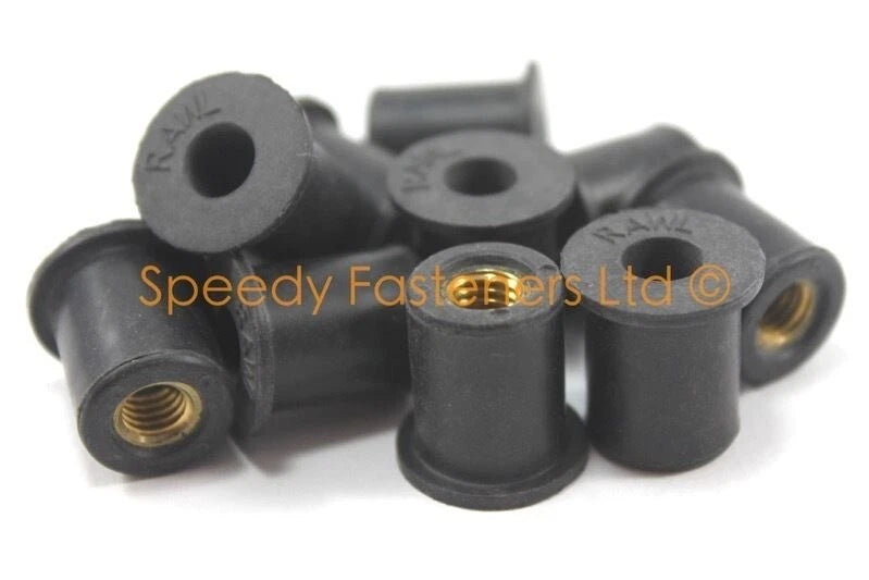 10 x Wellnuts for Motorcycle Fairing Rubber M6