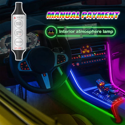 Wireless RGB LED Ambient Light for Car Interior - Remote Control Atmosphere Lamp