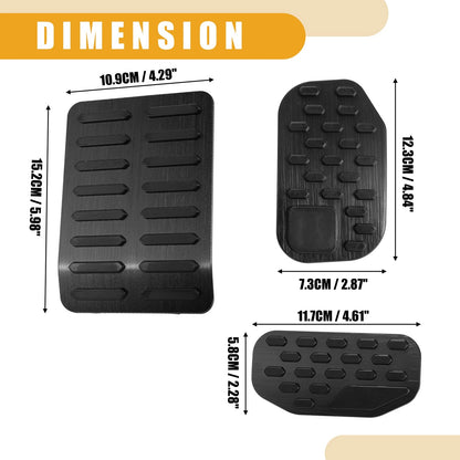 Auto Brake Gas Accelerator Pedal Pads Set for Ford 2021-2023
