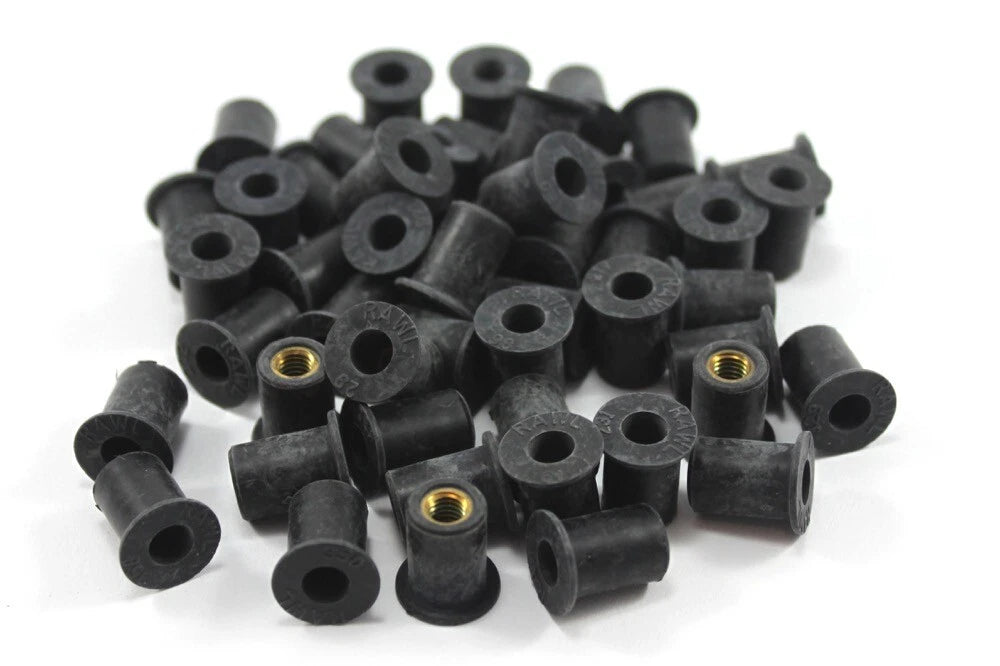 50x Rubber Well Nuts 5mm Thread 10mm O/D for Lotus Elise VX220 (2000-2004)