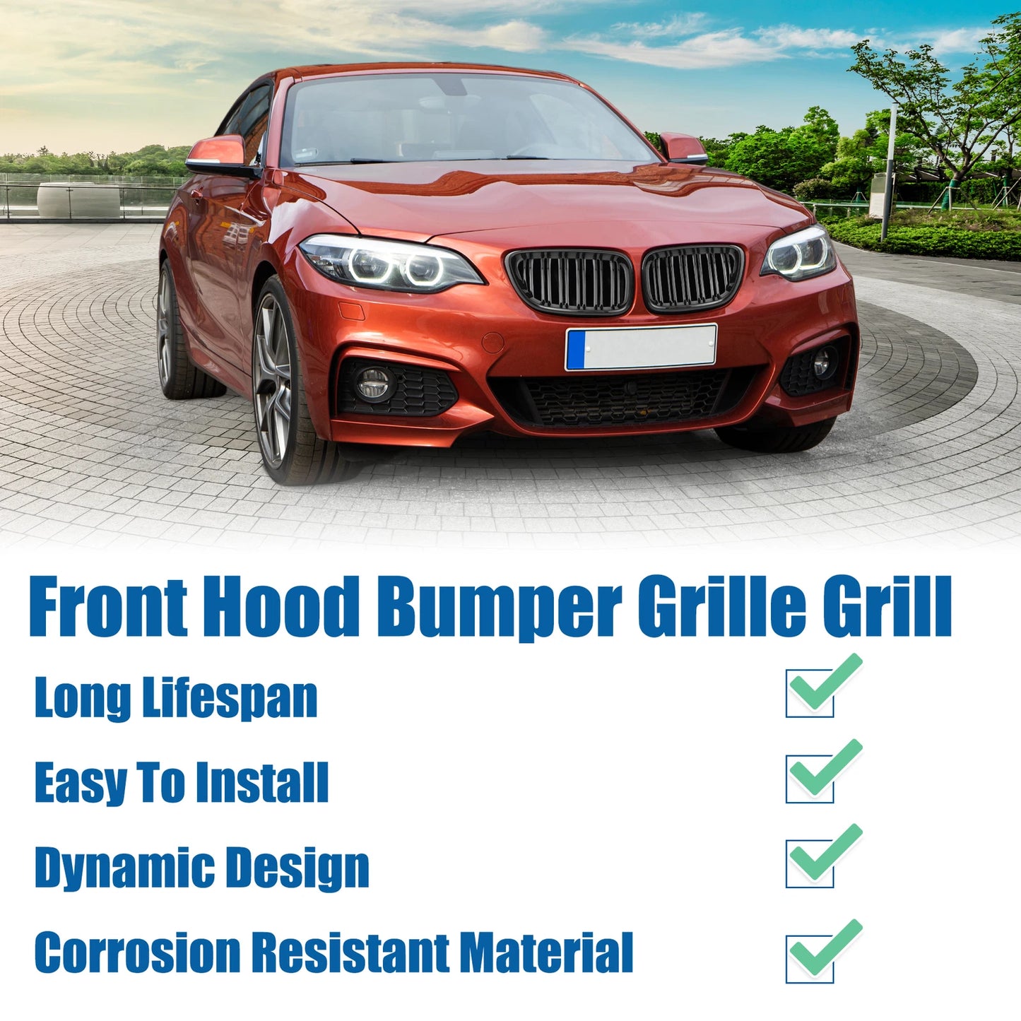 Hood Bumper Grille for BMW 228i xDrive 230i xDrive (2014-2021)