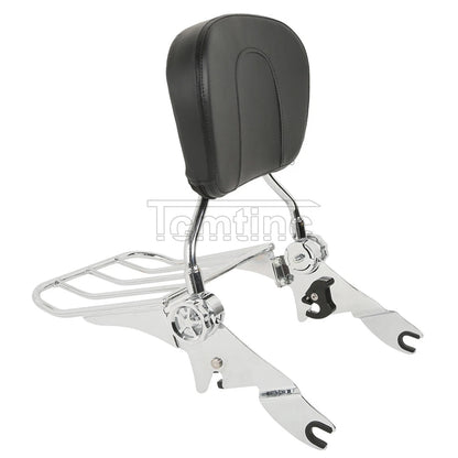 Backrest Sissy Bar Luggage Rack for Harley Touring Street Glide (2009-2025)