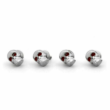 4pcs Chrome Skull License Plate Frame Screws for Universal Motorcycle