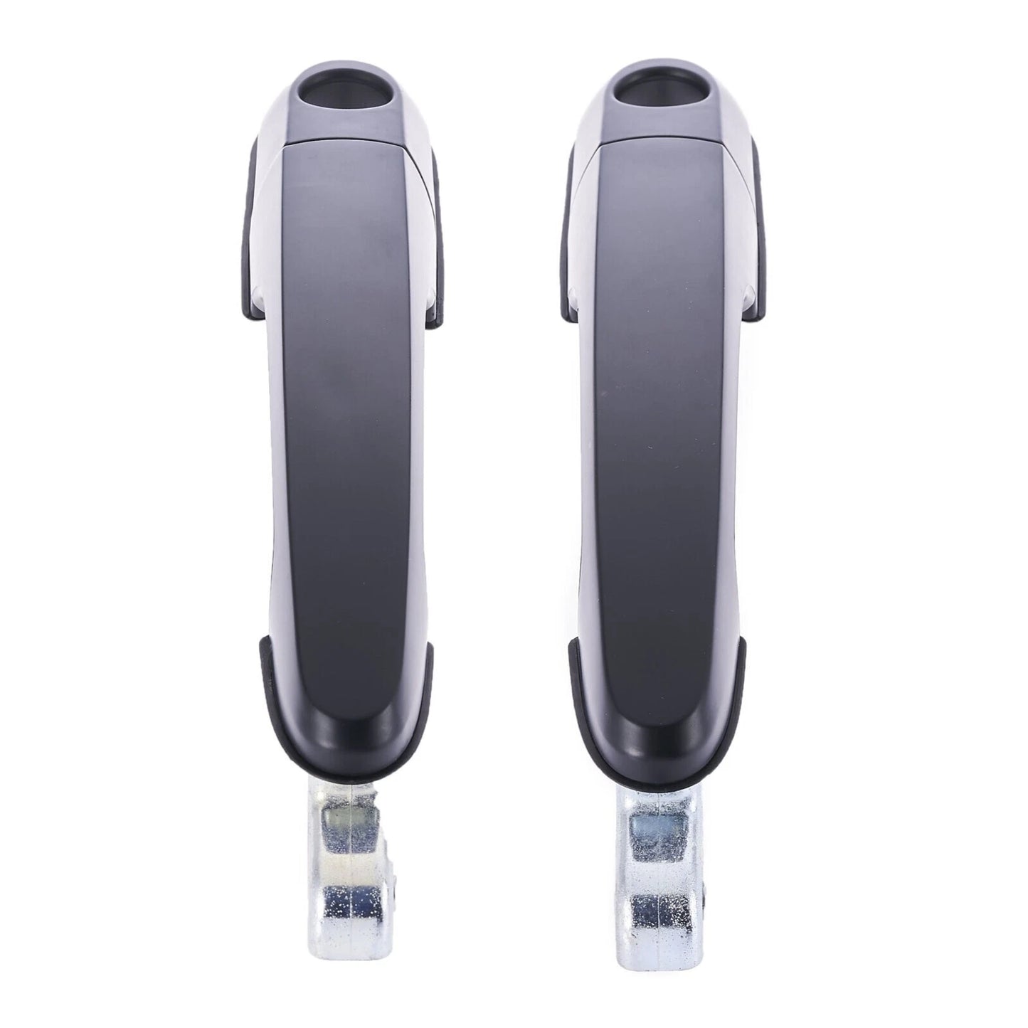 2 x Front Outer Door Handles Black for Hyundai Tucson (2004-2010)