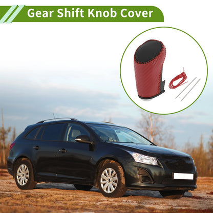 Gear Shift Knob Cover for Chevrolet Malibu Red Carbon Fiber